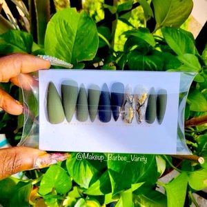 Luxury Gel Press On Nails// Army Wife